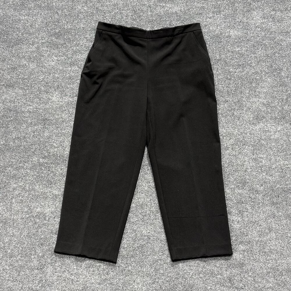 Briggs New York Pants Womens 16 Black Ponte Pull On Stretch Trousers Office